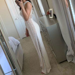 Bebe Beige Lace Jumpsuit size 0